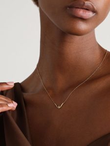 Mizuki 14 karat Necklace With Diamond Gold