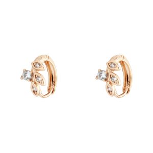 گوشواره زنانه مدل حلقه ای طرح برگ 11 گوشواره زنانه مدل حلقه ای طرح برگ